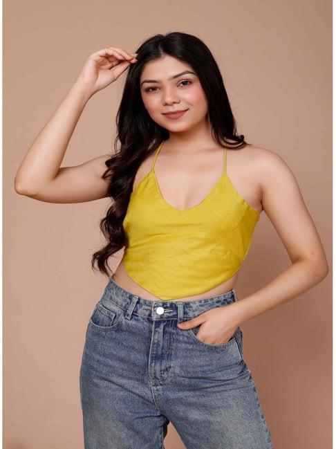 miravan yellow regular fit top