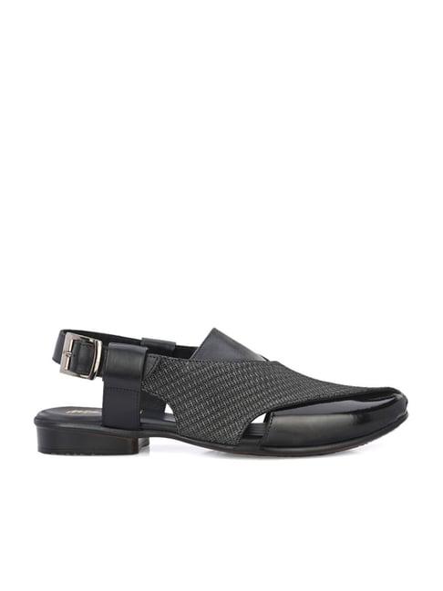 hitz men's black back strap sandals