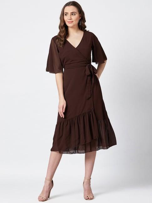 panit brown a-line dress