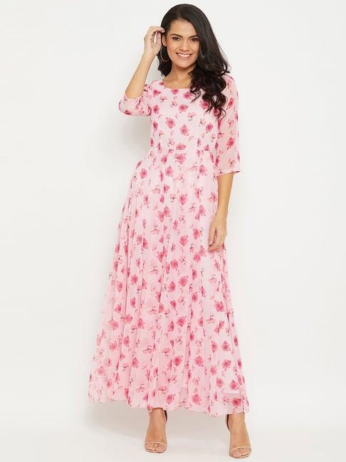 panit pink printed maxi dress