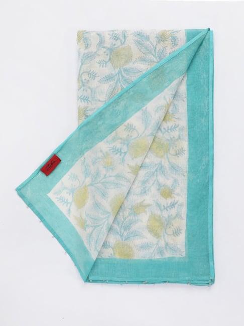 zuba by westside sea green floral printed dupatta