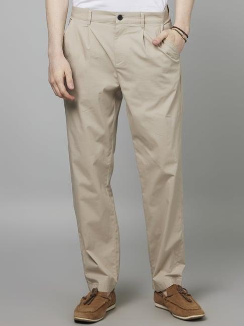 celio* brown relaxed fit trousers