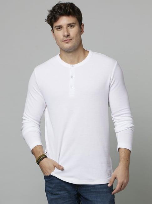 celio* white cotton regular fit t-shirt