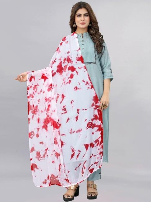 apnisha red printed dupatta