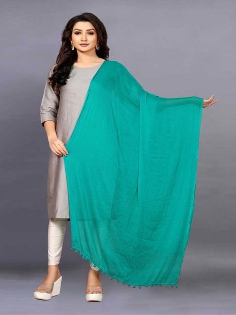 apnisha turquoise plain dupatta