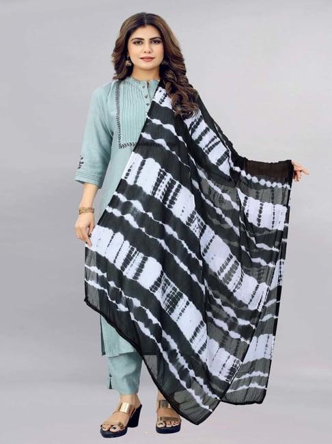 apnisha black tie & dye dupatta