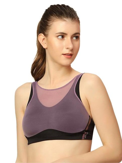 triumph black round neck sports bra