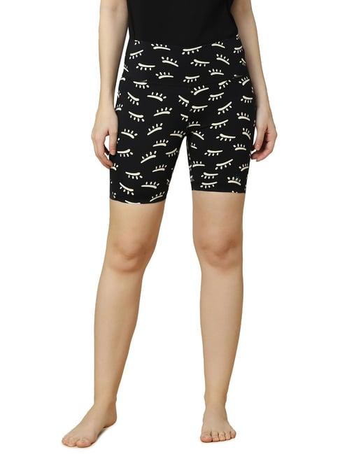 triumph black printed shorts