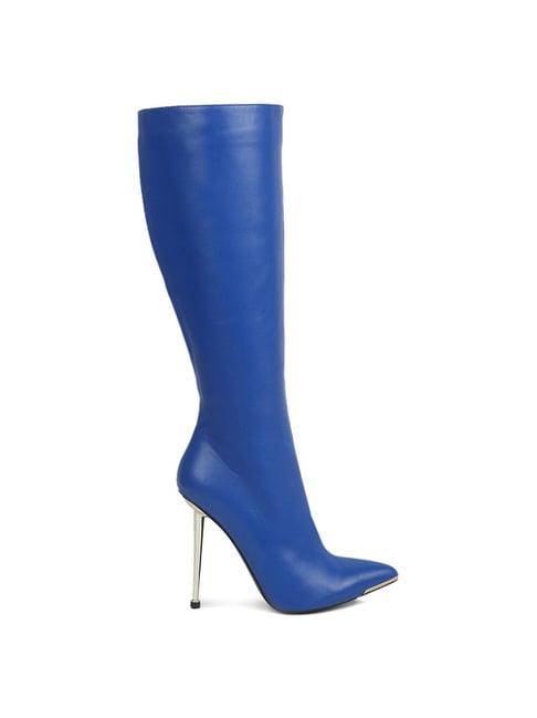 london rag women's blue stiletto booties