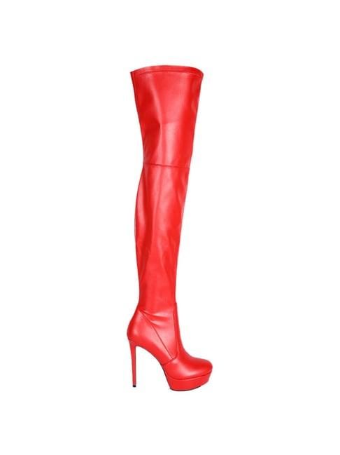 london rag women's red stiletto booties