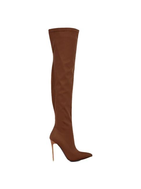 london rag women's brown stiletto booties