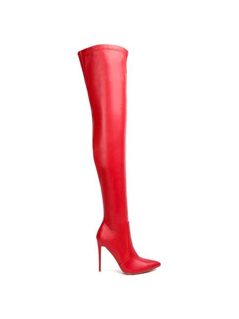 london rag women's red stiletto booties