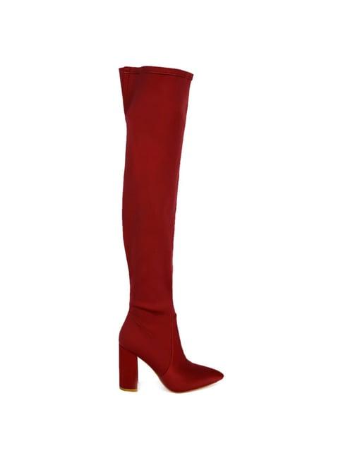 london rag women's burgundy casual booties