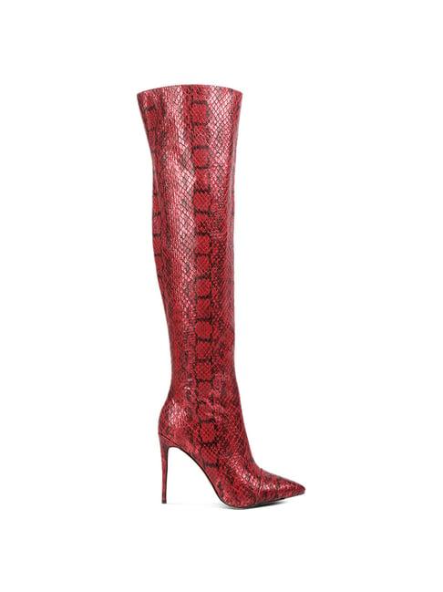 london rag women's red stiletto booties