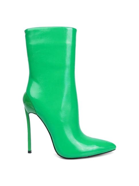 london rag women's green stiletto booties