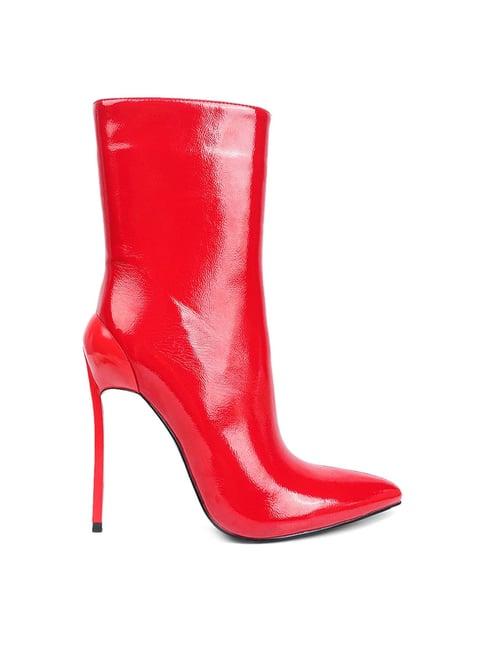 london rag women's red stiletto booties