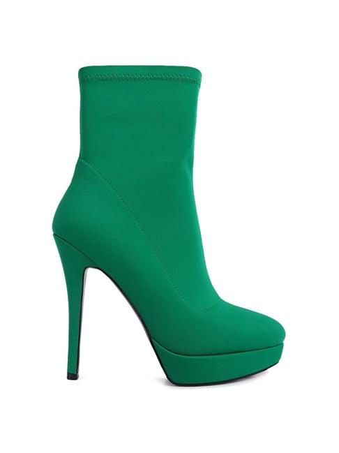 london rag women's green stiletto booties