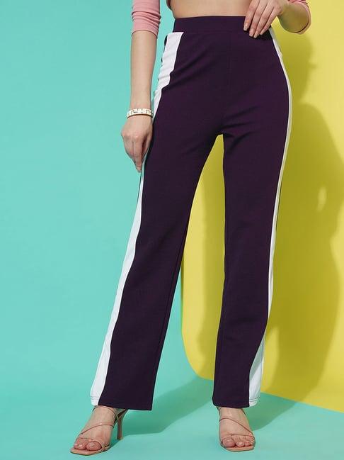 selvia wine regular fit mid rise bootcut trousers