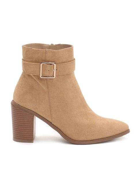 london rag women's taupe casual booties