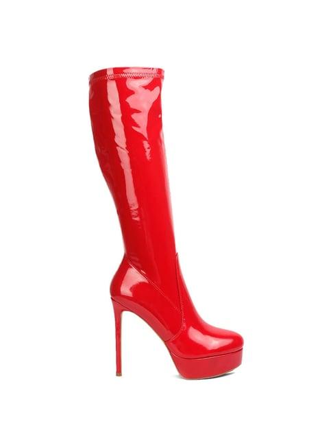 london rag women's red stiletto booties