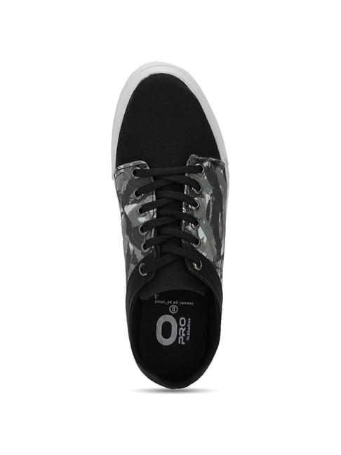 pro by khadims men's black casual sneakers