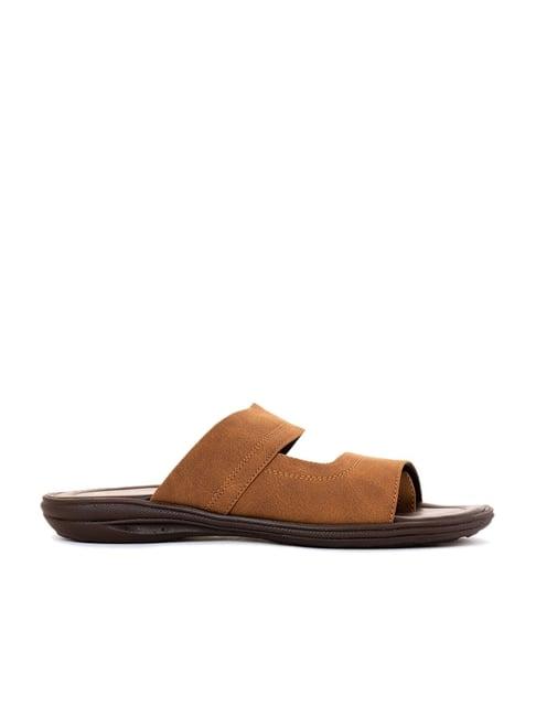 khadim men's brown toe ring sandals