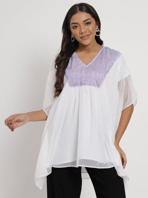 studiorasa white straight kaftan kurti