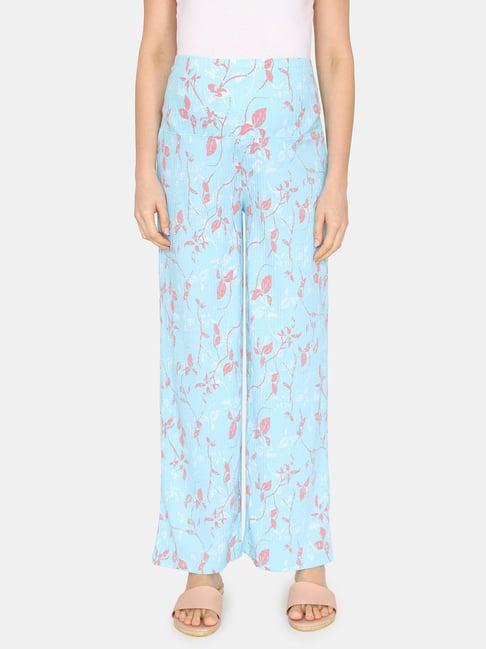 zivame blue printed maternity pyjamas