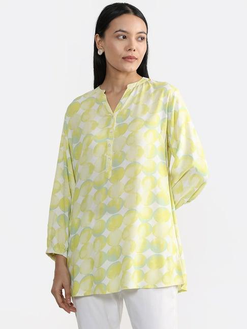 utsa by westside lime printed tunic