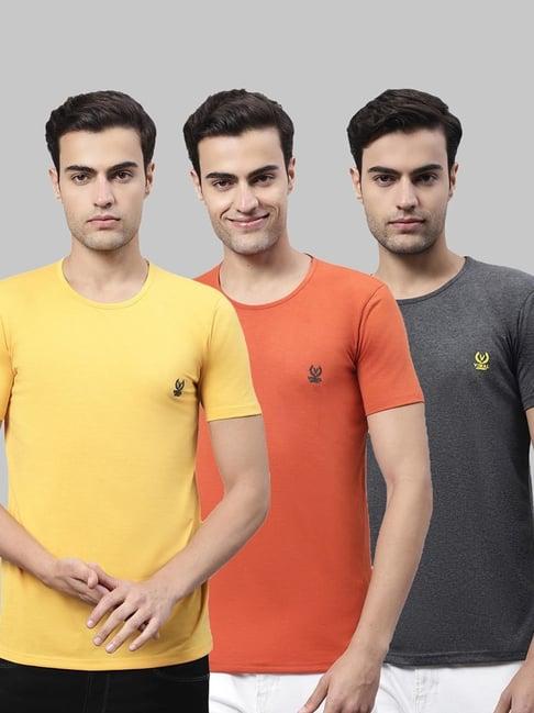 vimal jonney multi cotton regular fit t-shirt - pack of 3