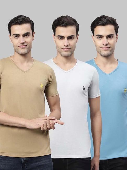 vimal jonney multi cotton regular fit t-shirt - pack of 3