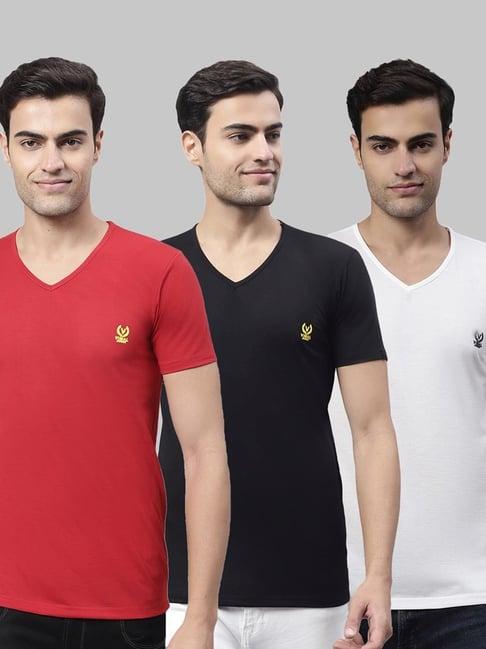 vimal jonney multi cotton regular fit t-shirt - pack of 3