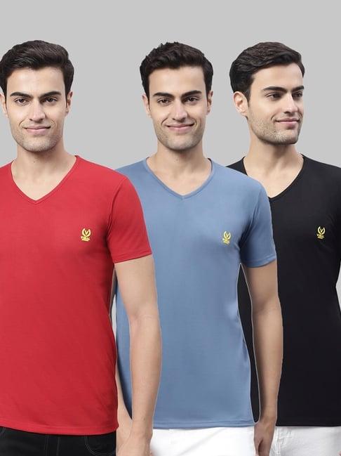 vimal jonney multi cotton regular fit t-shirt - pack of 3