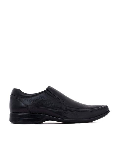 british walkers by khadims men's black formal loafers