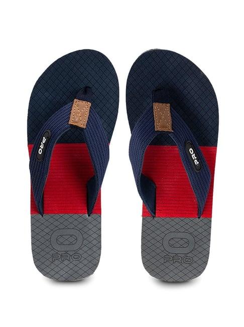 pro by khadims men's navy flip flops