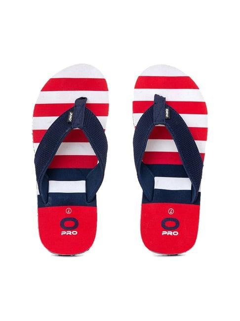 pro by khadims men's navy flip flops