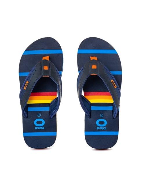 pro by khadims men's navy flip flops