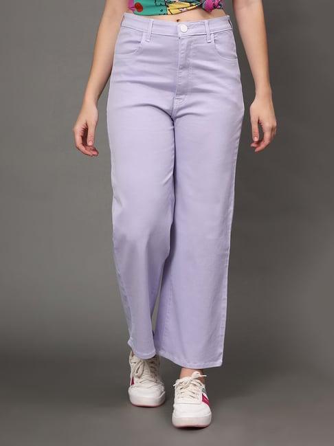 angelfab lavender cotton relaxed fit high rise jeans