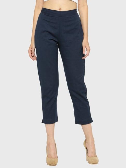 indibelle blue cotton trousers