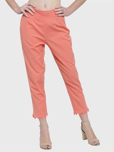 indibelle peach cotton trousers