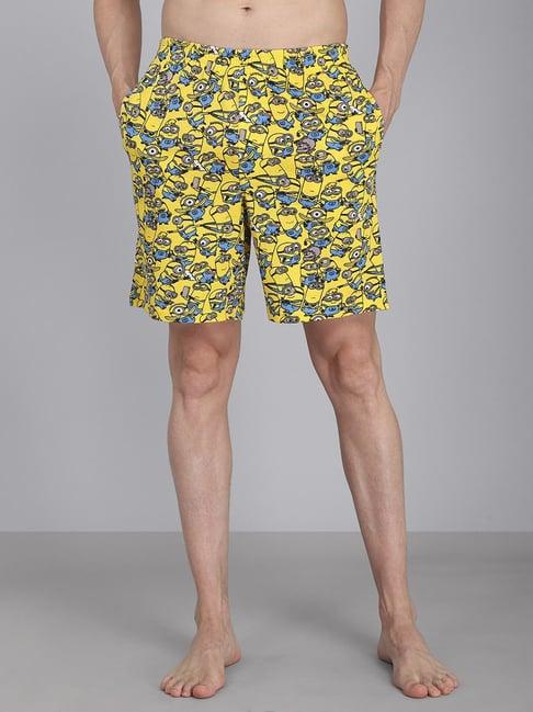 free authority printed minions yellow boxers for men