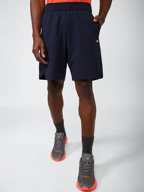 reebok navy regular fit shorts