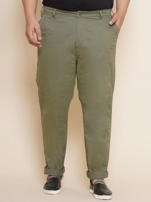 john pride green regular fit plus size chinos