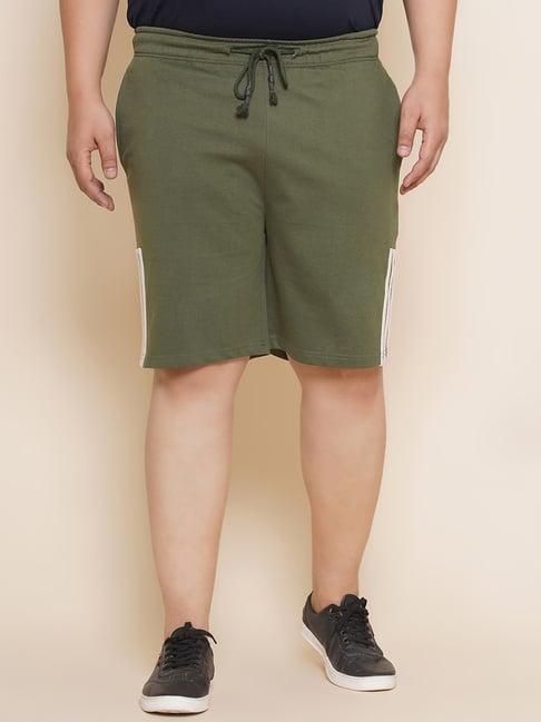 john pride olive regular fit plus size shorts