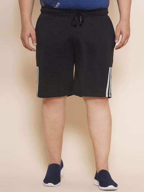 john pride black regular fit plus size shorts