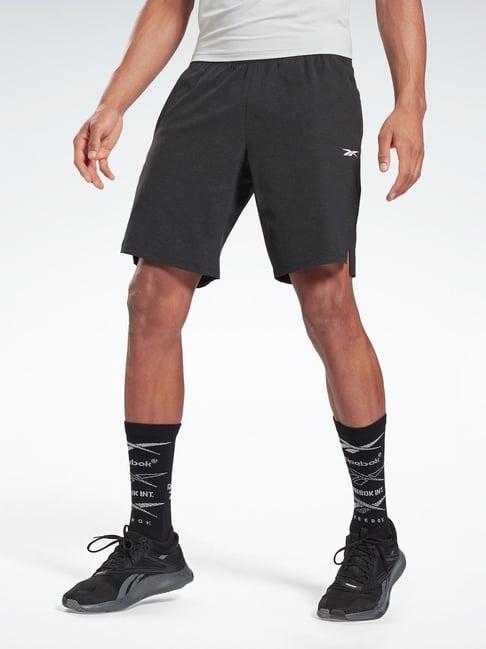 reebok grey regular fit sports shorts