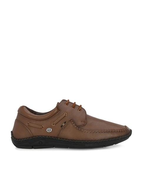 hitz men's tan boat shoes