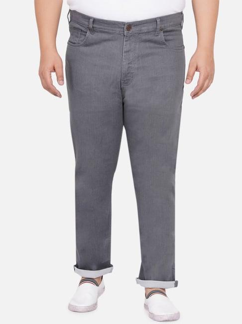 john pride grey regular fit plus size jeans