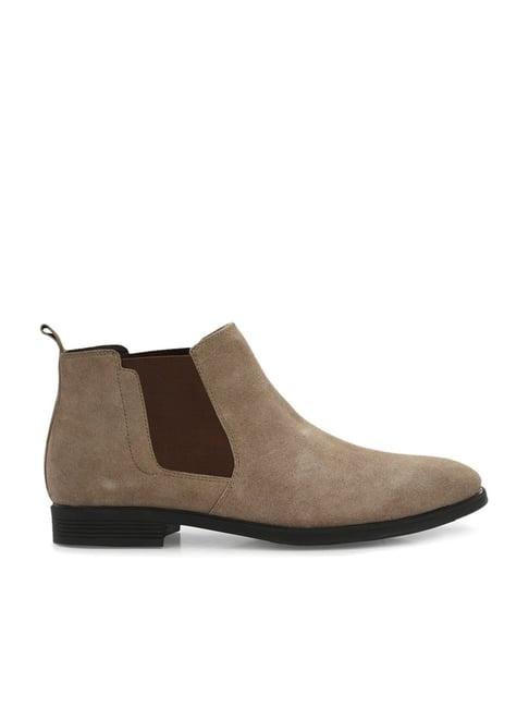 san frissco men's beige chelsea boots