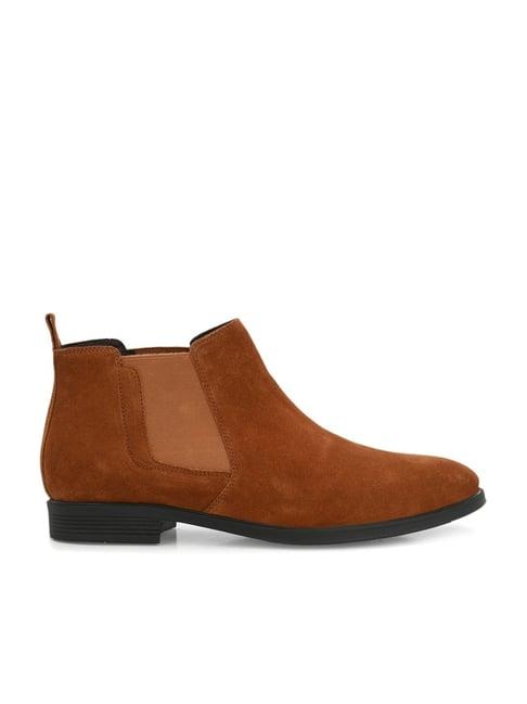 san frissco men's rust chelsea boots